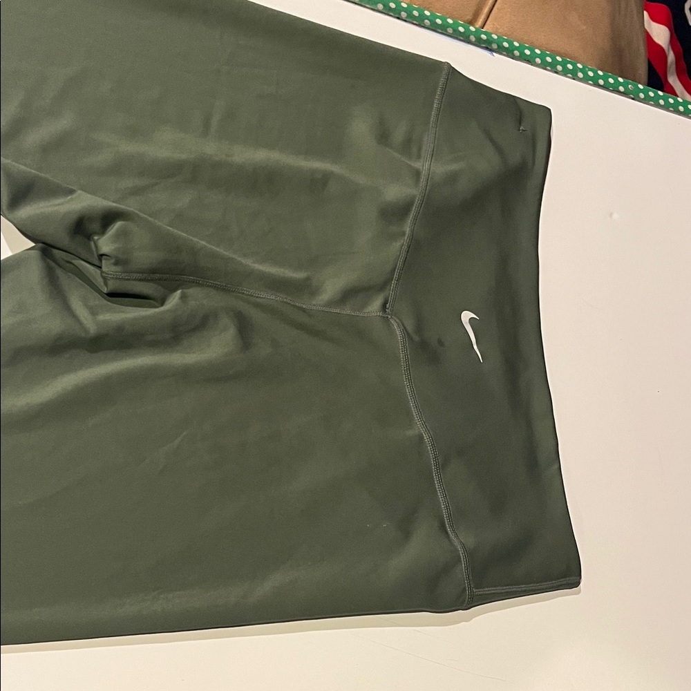 Olive Green Women's Active Leggings - Picture 11 of 13